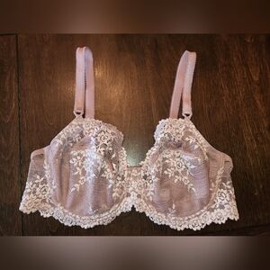 Wacoal Delicate Embrace Lace Blush Lavender Bra 38D New Without Tags